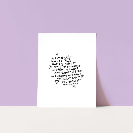 Download & Print: What Can I Contribute?